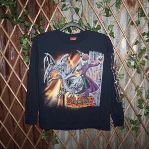 Large- Vintage Y2K Yu-Gi-Oh 2000s game tv show anime t-shirt